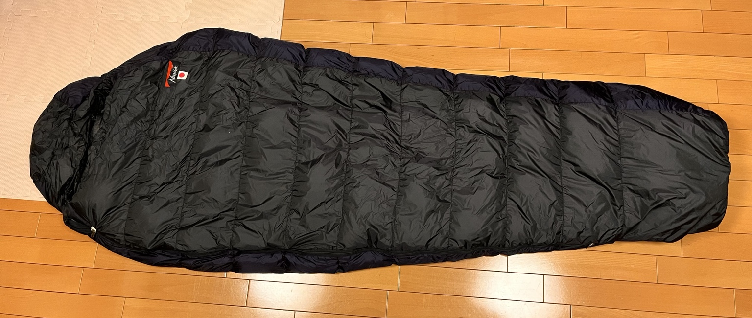 実際にキャンプで使用しているNANGA AURORA TEX LIGHT 450DX